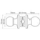 Storeroom Knob / Avila Commercial / BP940AV