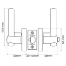 Hall Closet Lock / Girona / CV1910-GI