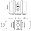 Double Cylinder Comboset / Malaga / V1501-MA