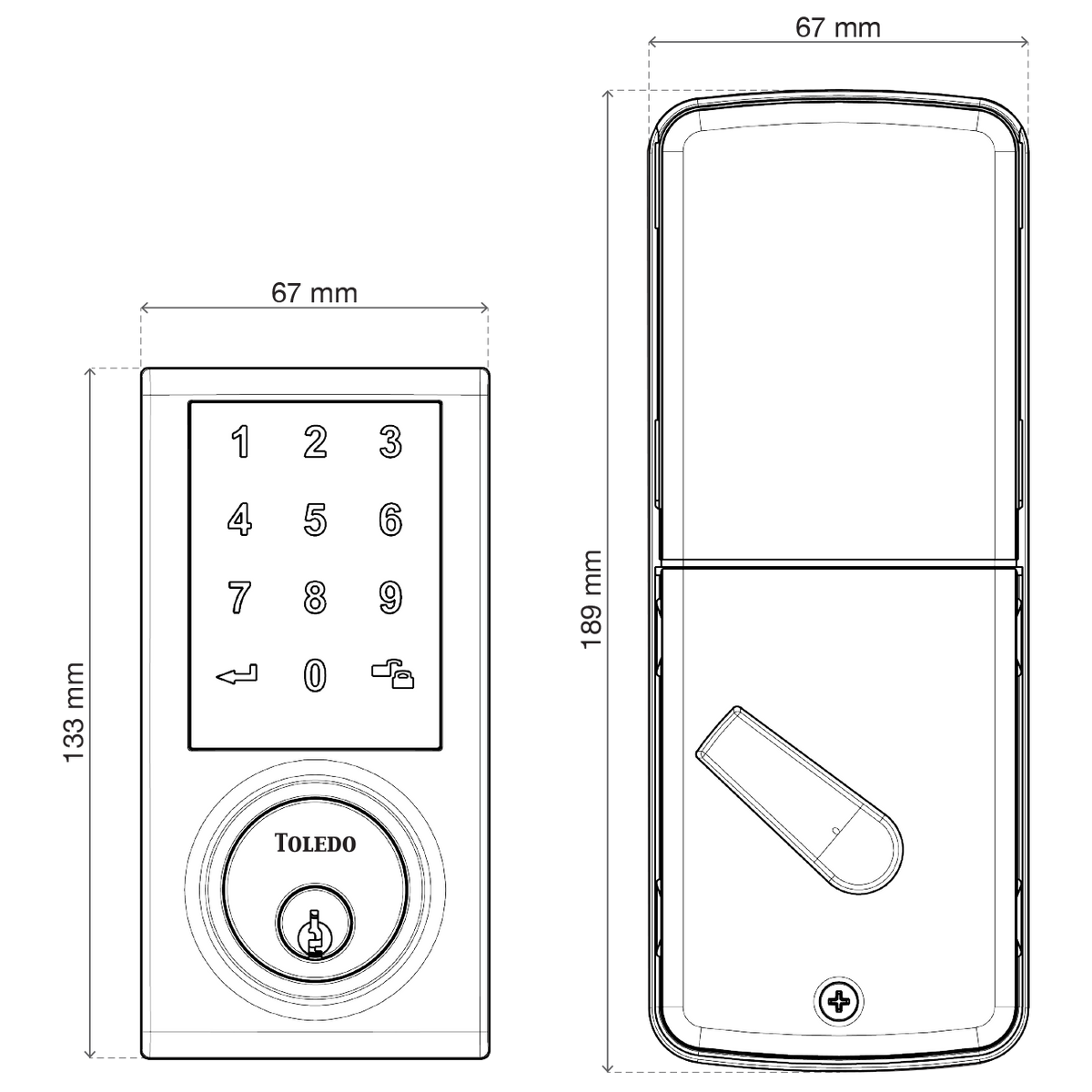 Single Cylinder Electronic Deadbolt / Z-Wave / V180-TZW